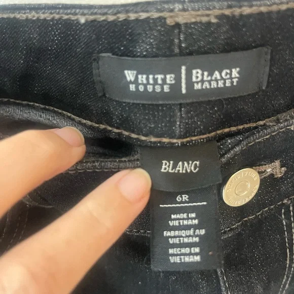 White House Black Market Dark Blanc Flare Jeans NWOT - Picture 7 of 8